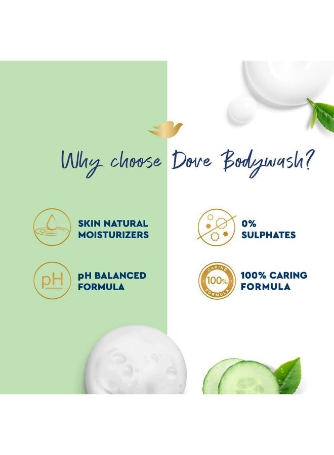 دوف غسول جسم منعش ومرطب بالخيار والشاي الأخضر خالٍ من الكبريتات، 500 مل - Image 4